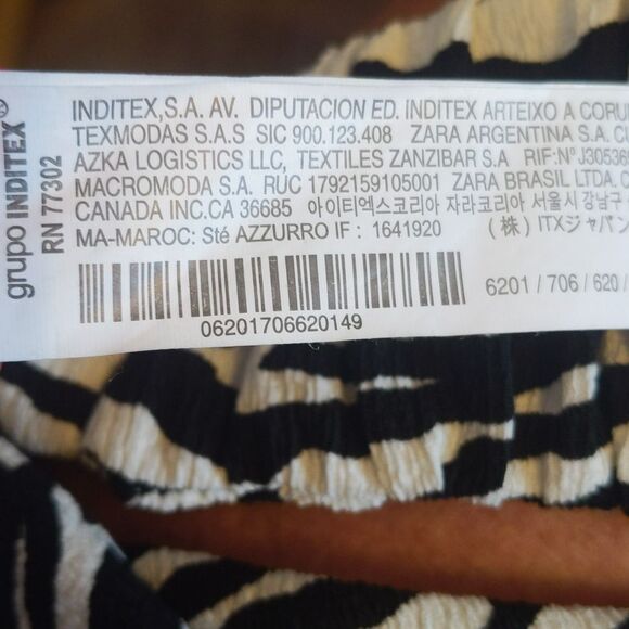 ZARA Girls zebra print crop top tank top halter top (13-14) - Picture 6 of 7